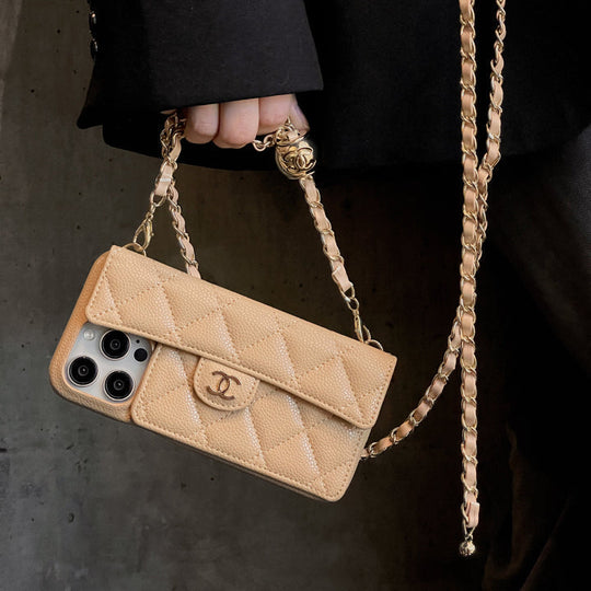 Genuine Leather Wallet Leather Crossbody Bag Apple iPhone Case