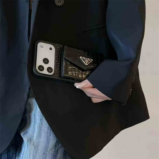 Elegant Apple Phone Case with Card Holder For iPhone 17 / 16 / 15 / 14