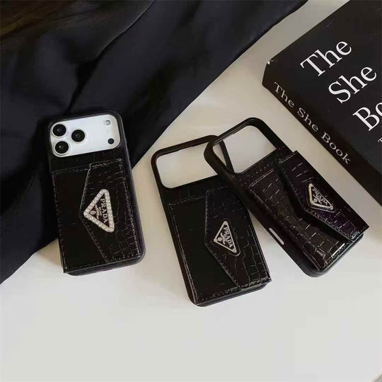 Elegant Apple Phone Case with Card Holder For iPhone 17 / 16 / 15 / 14
