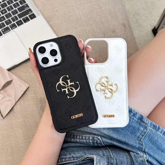Monogram Mirror Electroplated Apple iPhone Case