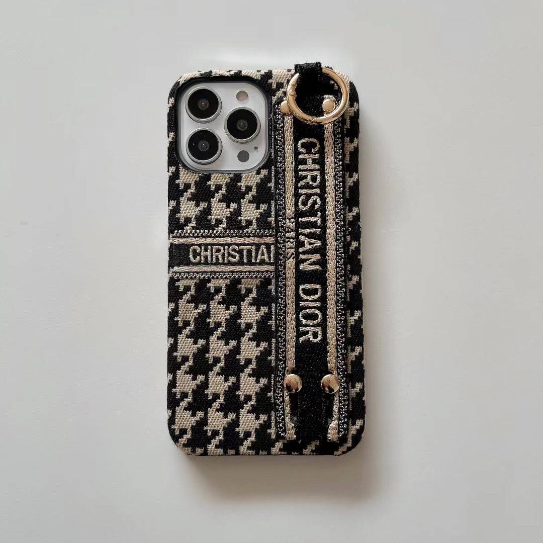 Phone Case with Hand Strap for iPhone Fashion Fabric