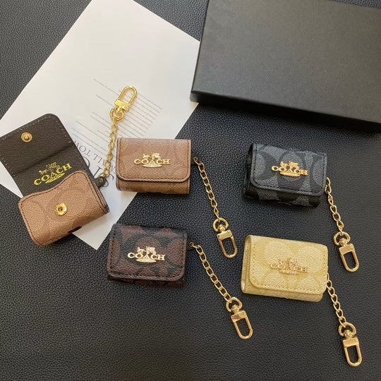 Luxury AirPods Cases – Stylish Monogram with Chain