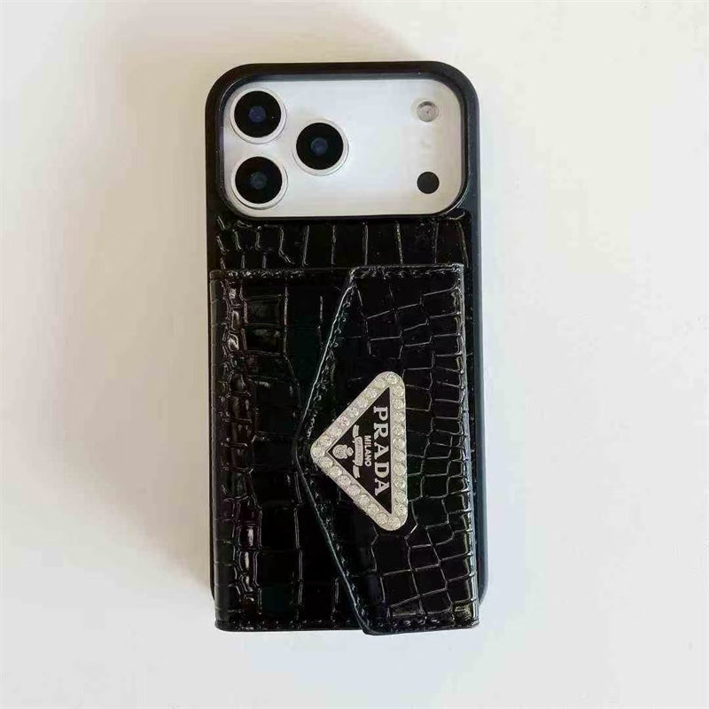 Elegant Apple Phone Case with Card Holder For iPhone 17 / 16 / 15 / 14