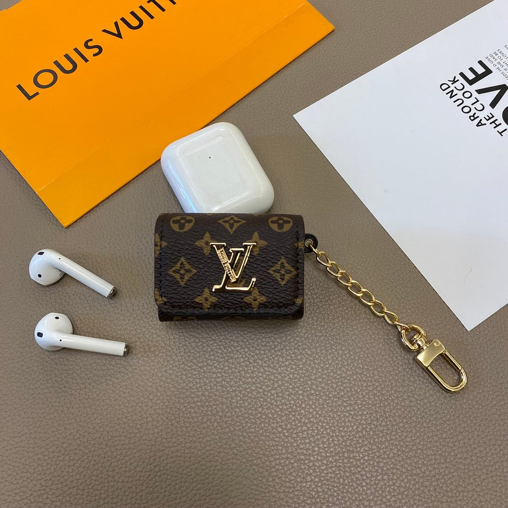 Luxury Leather Case for Apple AirPods Headphones