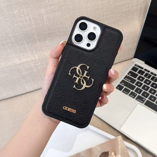 Monogram Mirror Electroplated Apple iPhone Case