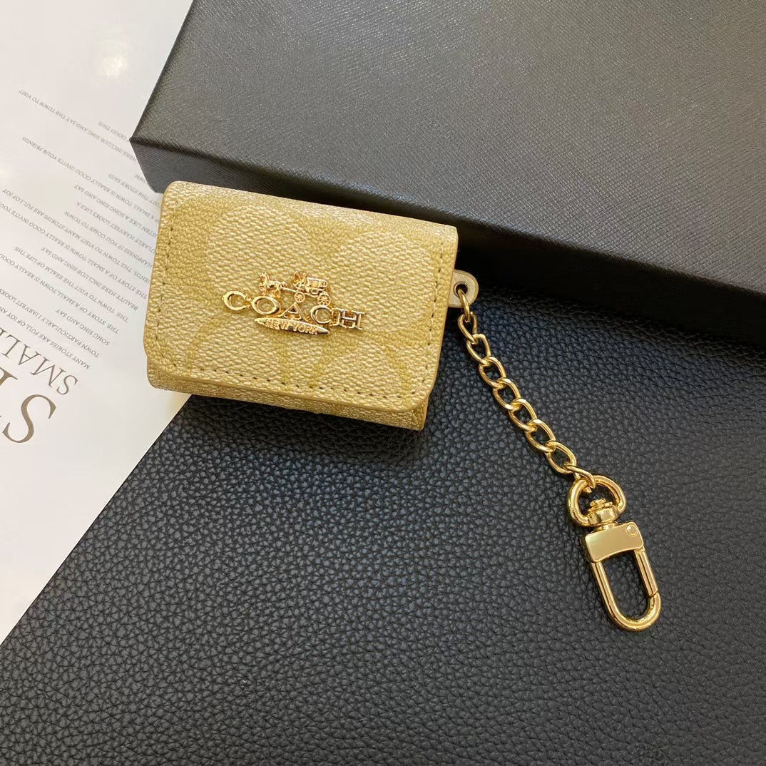 Luxury AirPods Cases – Stylish Monogram with Chain