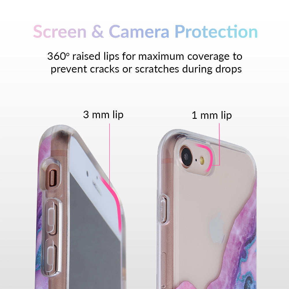 Geode Glitter Clear iPhone Case – Stylish Slim Phone Cover