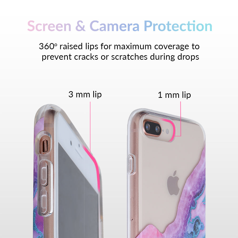 Geode Glitter Clear iPhone Case – Stylish Slim Phone Cover
