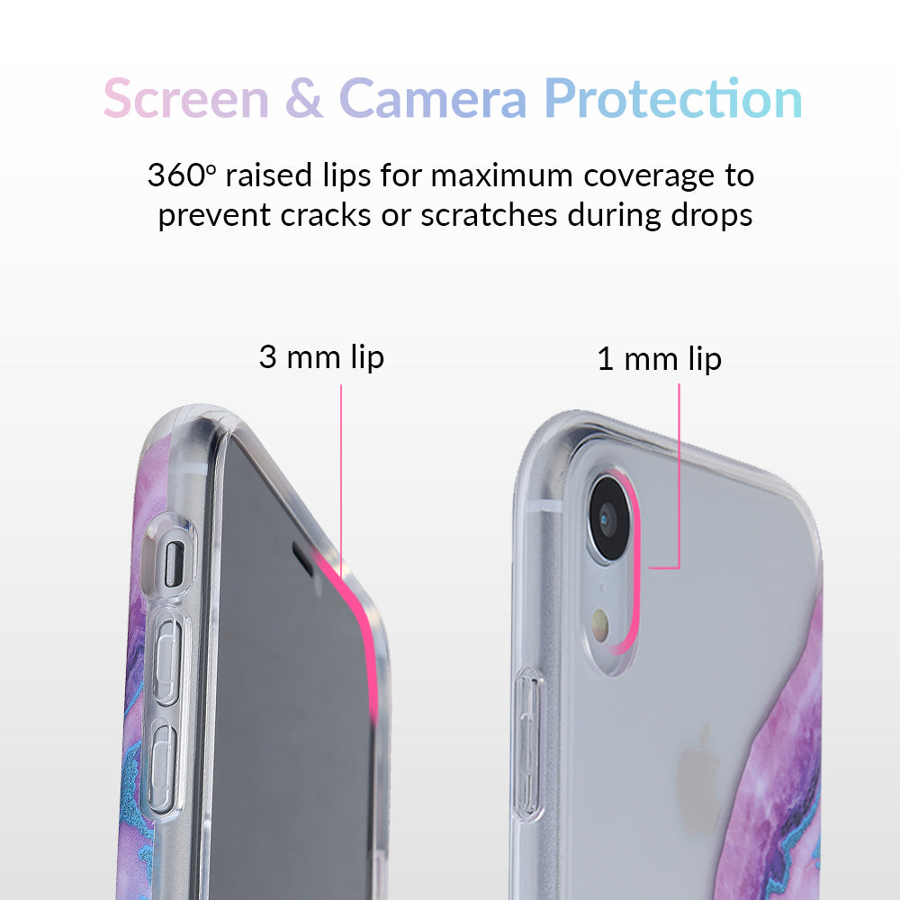 Geode Glitter Clear iPhone Case – Stylish Slim Phone Cover