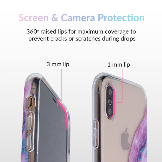 Geode Glitter Clear iPhone Case – Stylish Slim Phone Cover