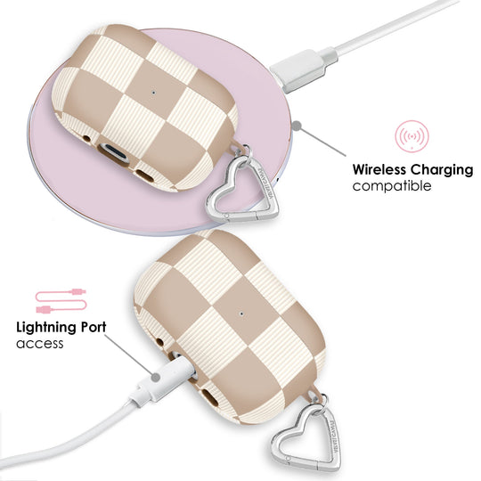 Nude Vibe Checker AirPods Case – Cute Protective Cover