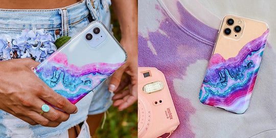 Geode Glitter Clear iPhone Case – Stylish Slim Phone Cover