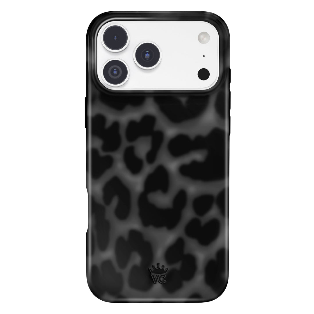 It Girl Black Leopard iPhone Case – Aesthetic Shockproof Phone Cover