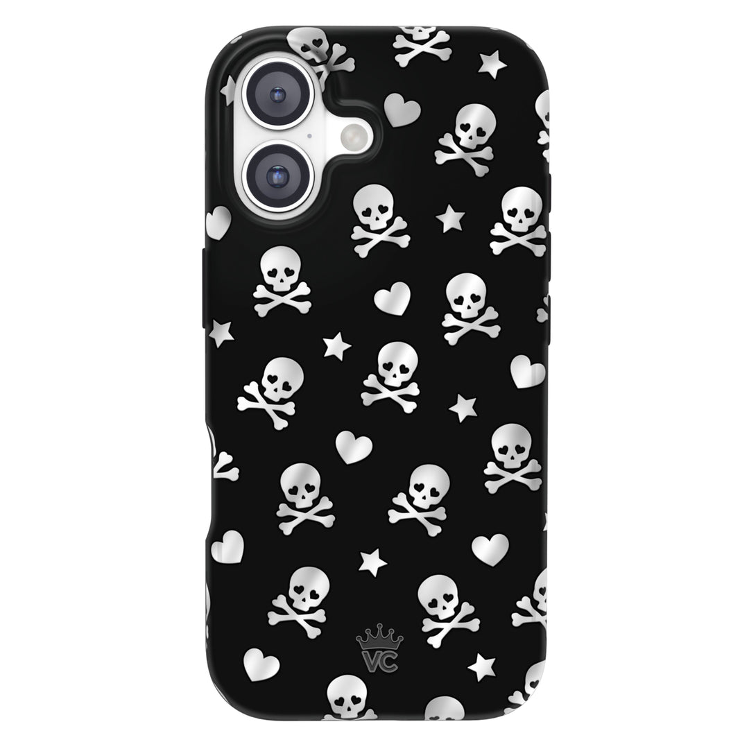 Chrome Skulls iPhone Case – Aesthetic Shockproof Phone Cover