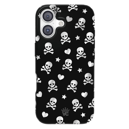 Chrome Skulls iPhone Case – Aesthetic Shockproof Phone Cover