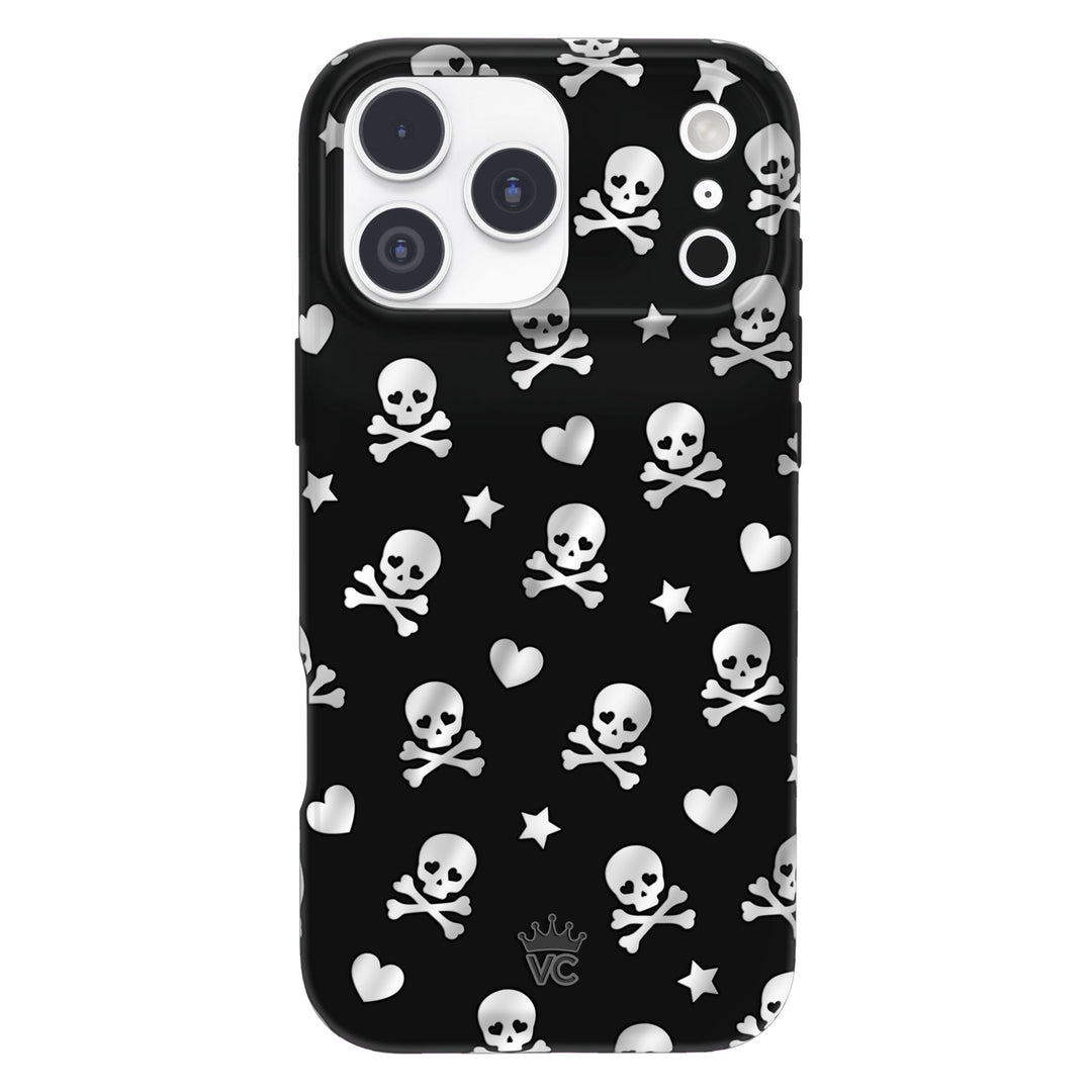 Chrome Skulls iPhone Case – Aesthetic Shockproof Phone Cover