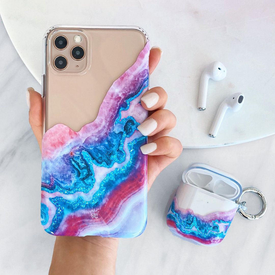 Geode Glitter Clear iPhone Case – Stylish Slim Phone Cover