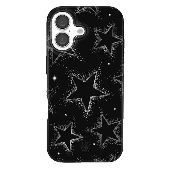 Crystal Chrome Stars iPhone Case – Cute Aesthetic Phone Cover