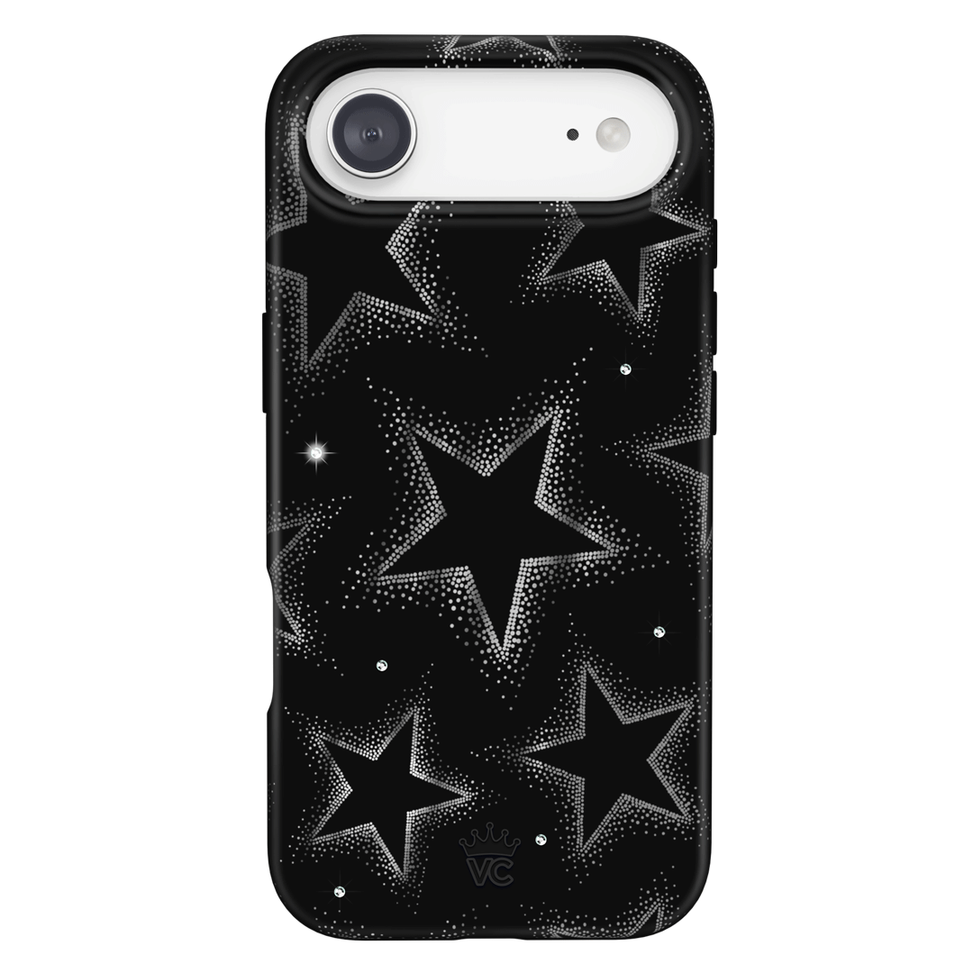Crystal Chrome Stars iPhone Case – Cute Aesthetic Phone Cover