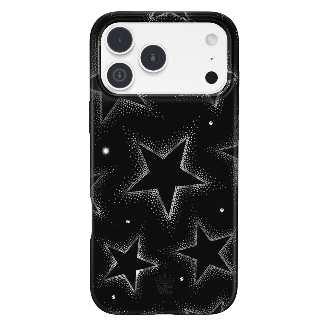 Crystal Chrome Stars iPhone Case – Cute Aesthetic Phone Cover