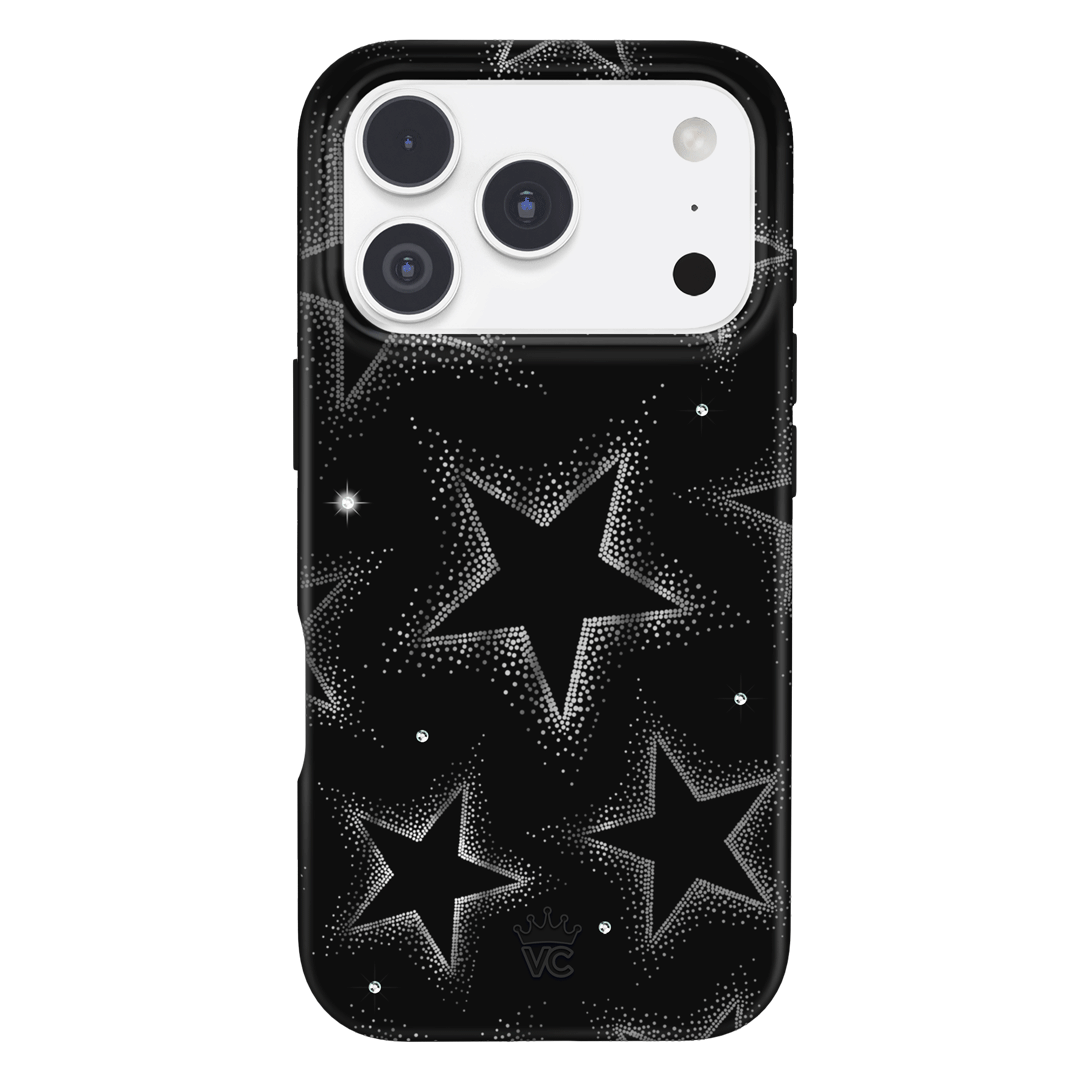 Crystal Chrome Stars iPhone Case – Cute Aesthetic Phone Cover