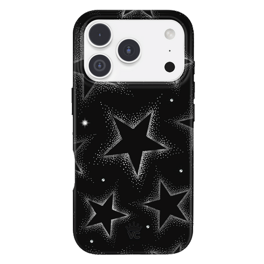 Crystal Chrome Stars iPhone Case – Cute Aesthetic Phone Cover