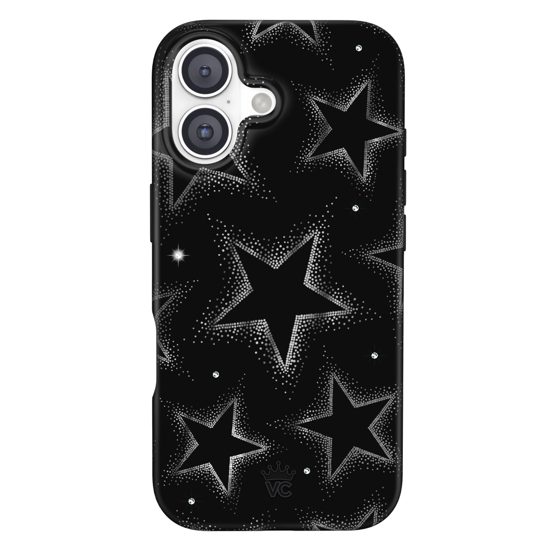 Crystal Chrome Stars iPhone Case – Cute Aesthetic Phone Cover