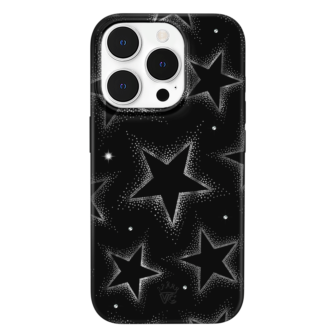 Crystal Chrome Stars iPhone Case – Cute Aesthetic Phone Cover