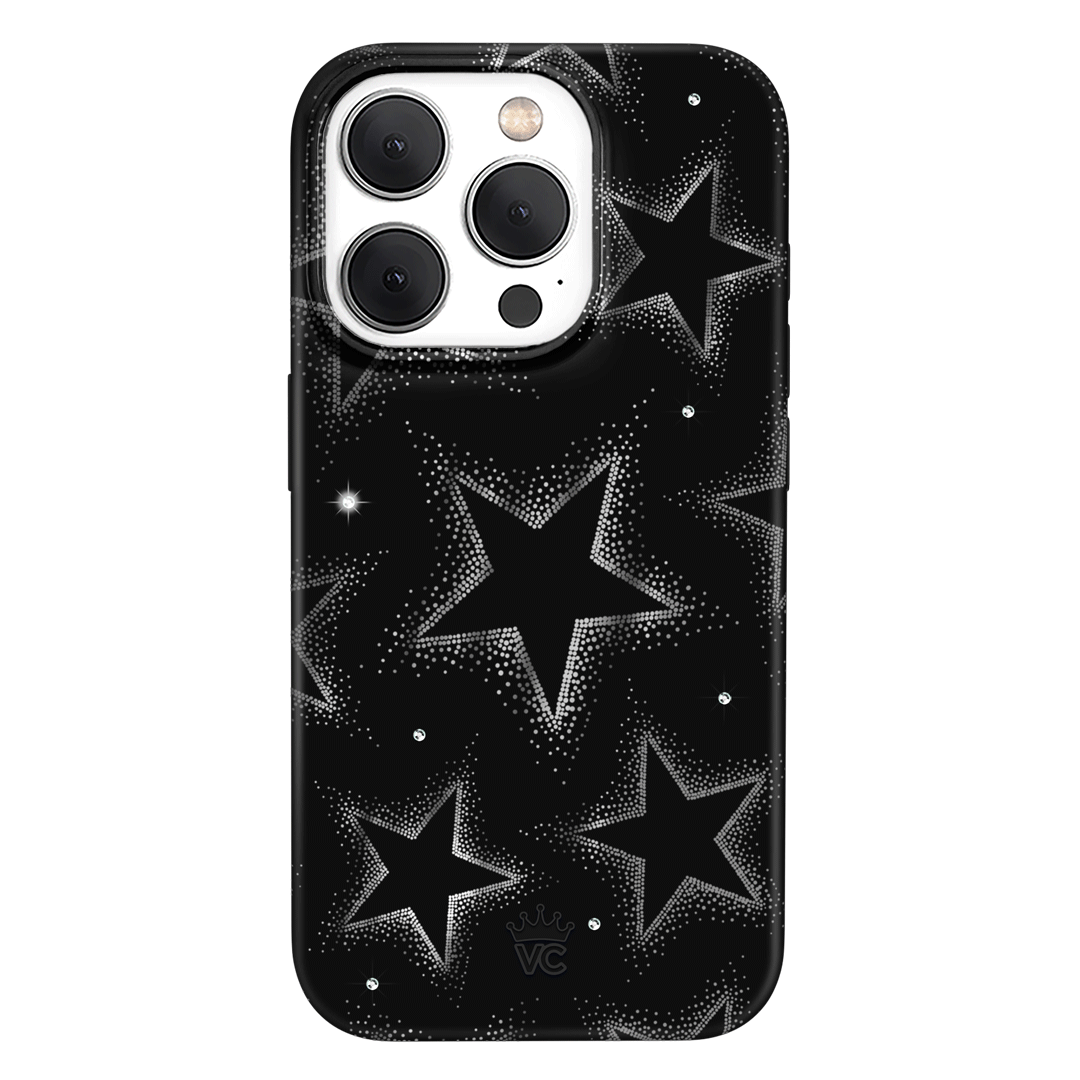 Crystal Chrome Stars iPhone Case – Cute Aesthetic Phone Cover