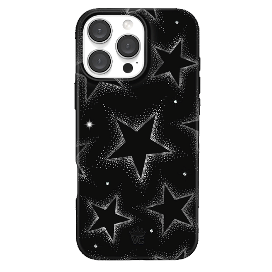 Crystal Chrome Stars iPhone Case – Cute Aesthetic Phone Cover