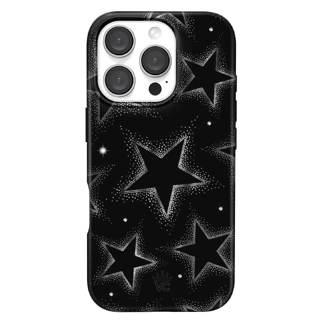 Crystal Chrome Stars iPhone Case – Cute Aesthetic Phone Cover