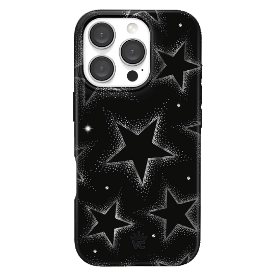 Crystal Chrome Stars iPhone Case – Cute Aesthetic Phone Cover