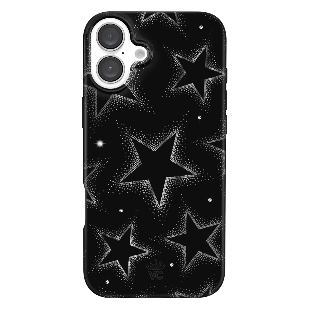 Crystal Chrome Stars iPhone Case – Cute Aesthetic Phone Cover