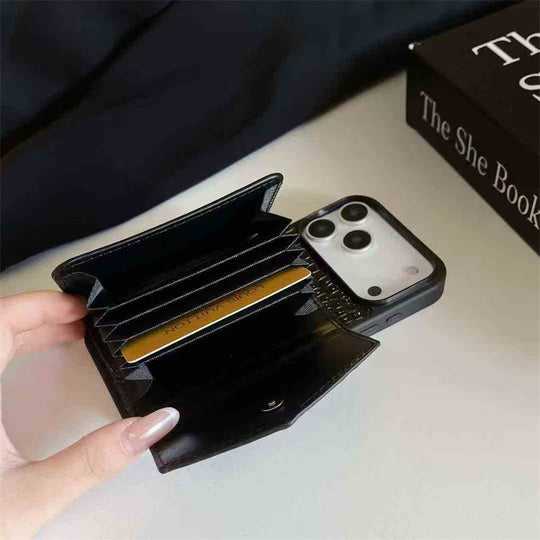 Elegant Apple Phone Case with Card Holder For iPhone 17 / 16 / 15 / 14