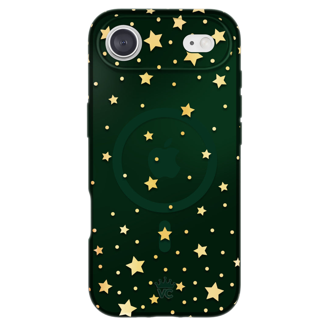 Evergreen Stars iPhone Case – Chic Designer-Style Phone Cover
