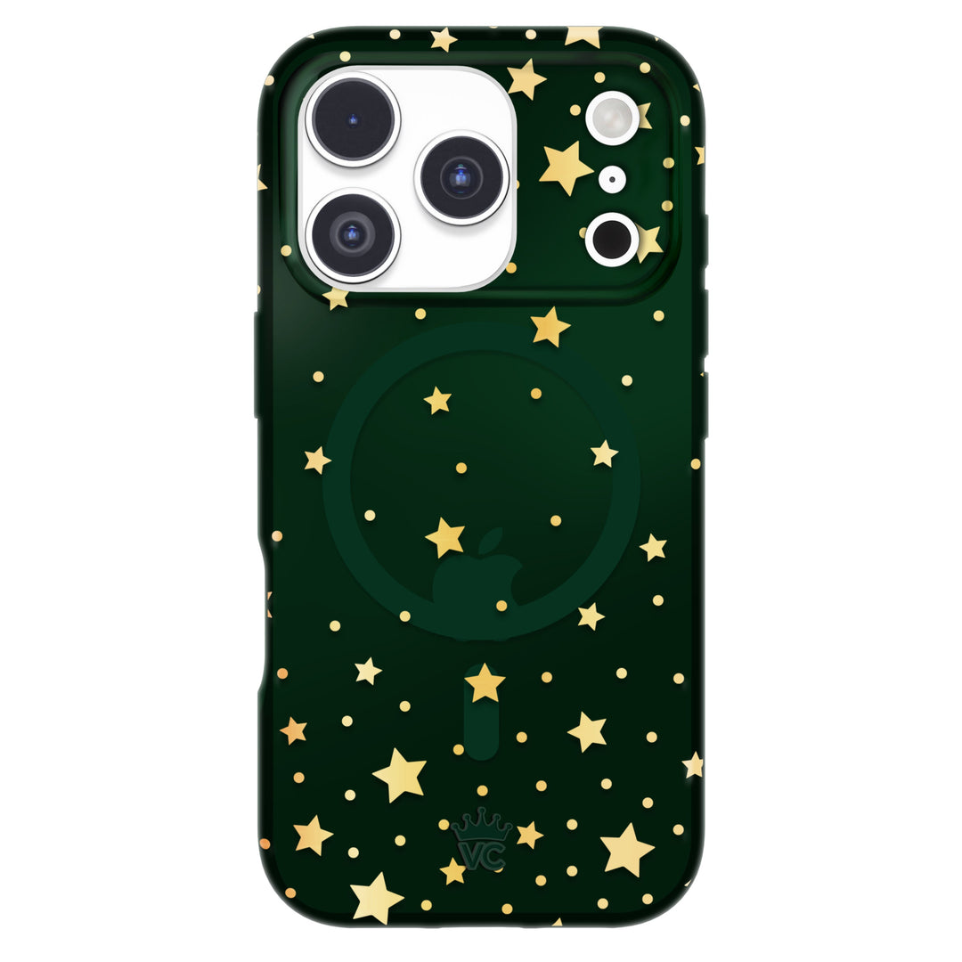 Evergreen Stars iPhone Case – Chic Designer-Style Phone Cover