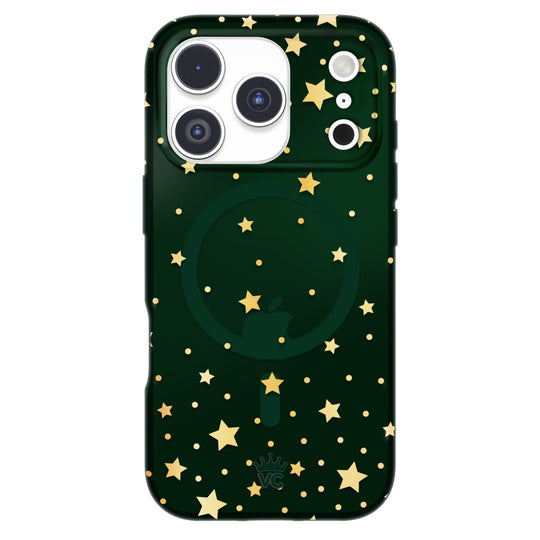 Evergreen Stars iPhone Case – Chic Designer-Style Phone Cover
