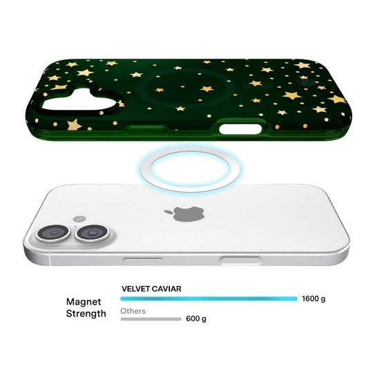 Evergreen Stars iPhone Case – Chic Designer-Style Phone Cover