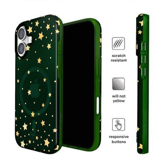 Evergreen Stars iPhone Case – Chic Designer-Style Phone Cover