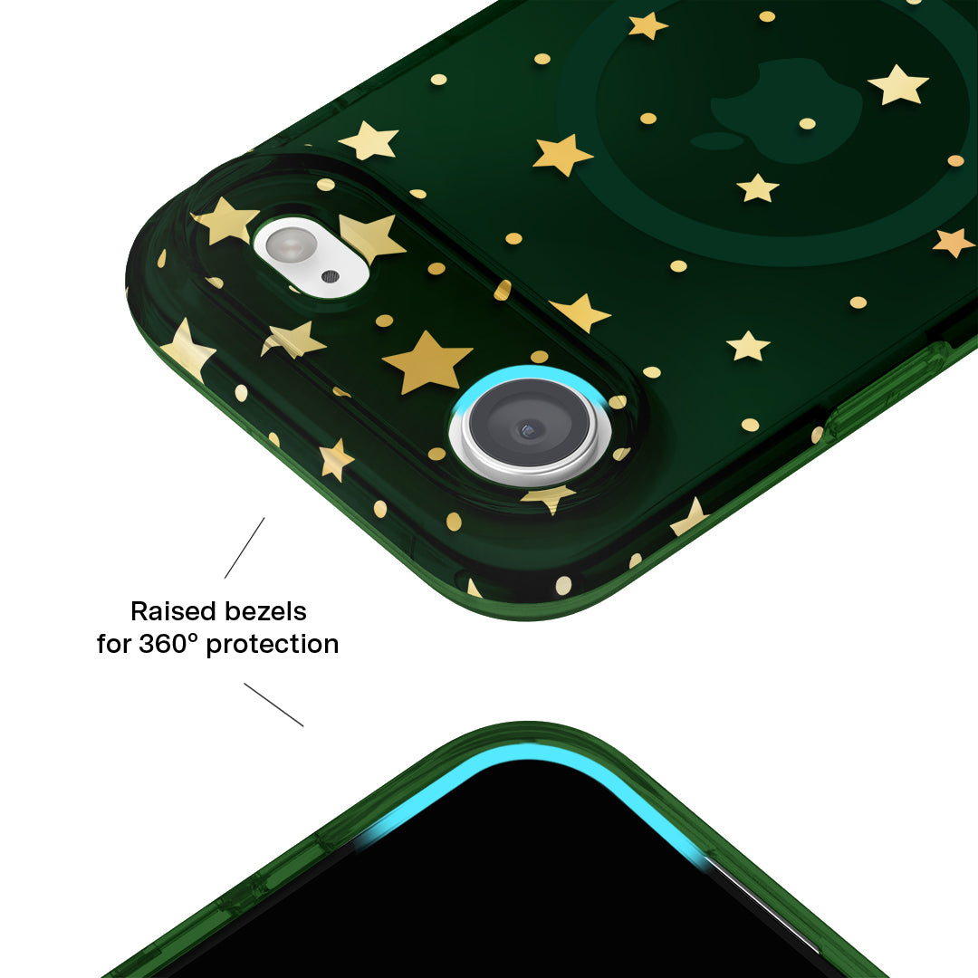 Evergreen Stars iPhone Case – Chic Designer-Style Phone Cover