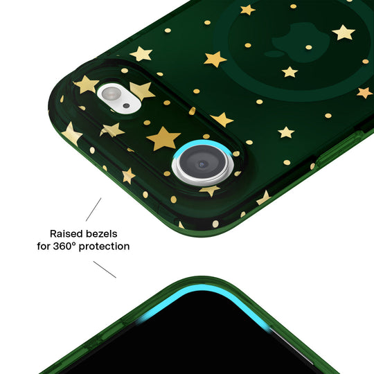 Evergreen Stars iPhone Case – Chic Designer-Style Phone Cover