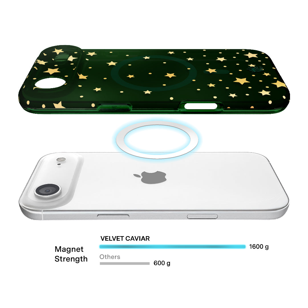 Evergreen Stars iPhone Case – Chic Designer-Style Phone Cover