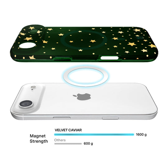 Evergreen Stars iPhone Case – Chic Designer-Style Phone Cover