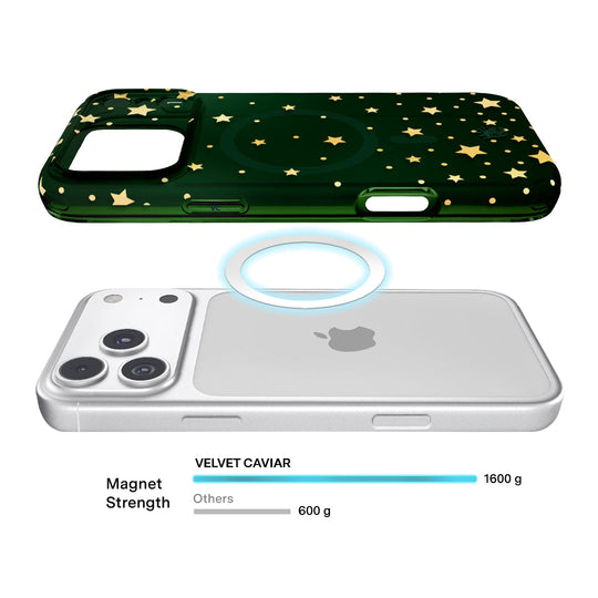 Evergreen Stars iPhone Case – Chic Designer-Style Phone Cover
