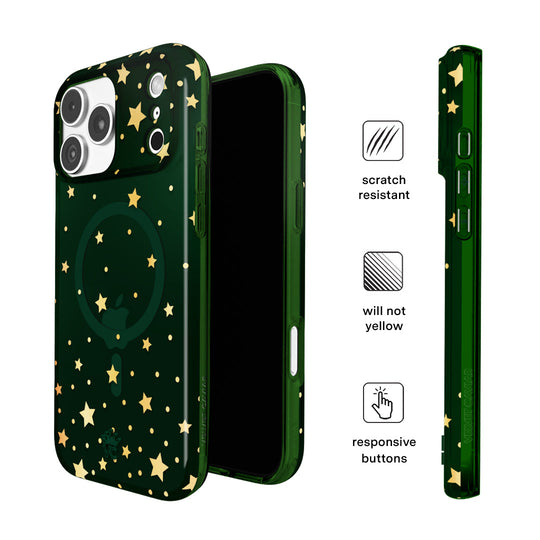 Evergreen Stars iPhone Case – Chic Designer-Style Phone Cover