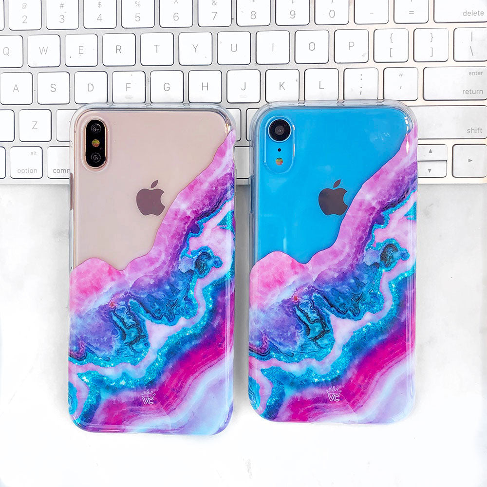 Geode Glitter Clear iPhone Case – Stylish Slim Phone Cover