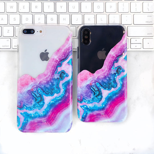 Geode Glitter Clear iPhone Case – Stylish Slim Phone Cover