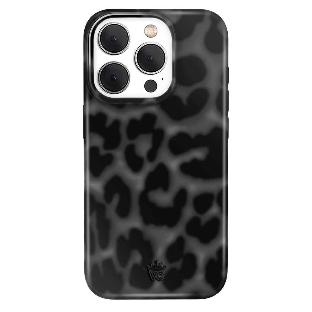 It Girl Black Leopard iPhone Case – Aesthetic Shockproof Phone Cover