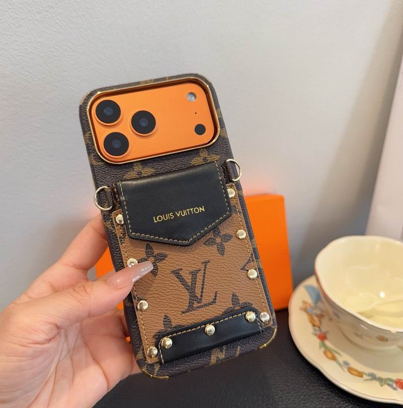 Luxury Phone Case with Crossbody Strap & Card Holder for iPhone 17 / 16 & more – Designer Style