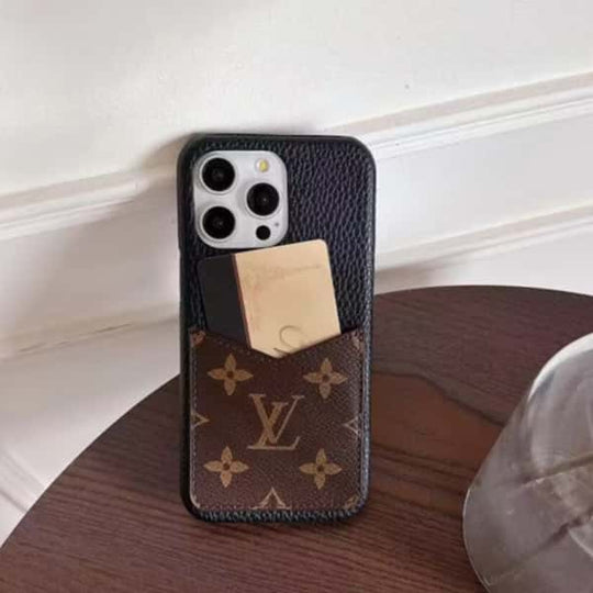 Luxury Card Slot iPhone Case – Designer Crossbody Cover for iPhone 17 Pro Max / 16 / 15 / 14